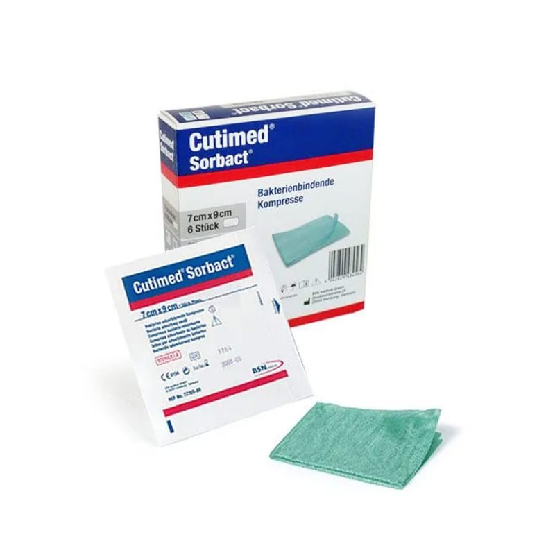 Cutimed® Sorbact® Compress 7 cm x 9 cm | 42 PCS Medvana UK