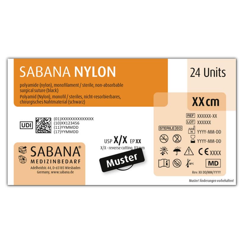 SABANA NYLON USP 5-0 EP 1 HR-19-75 Medvana UK