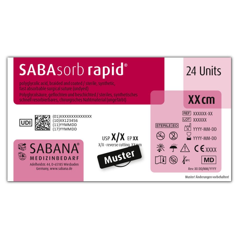 SABAsorb rapid® USP 4-0 EP 1.5 DS-16-45 Medvana UK