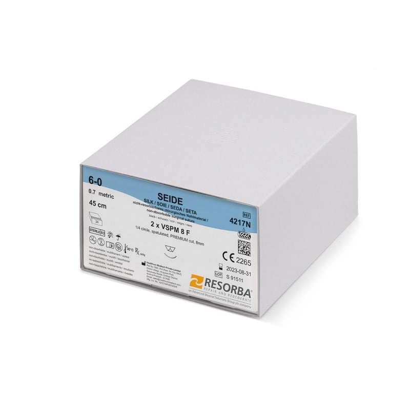 Resorba BLACK SILK® USP 6-0 DS-16-45 cm Medvana UK