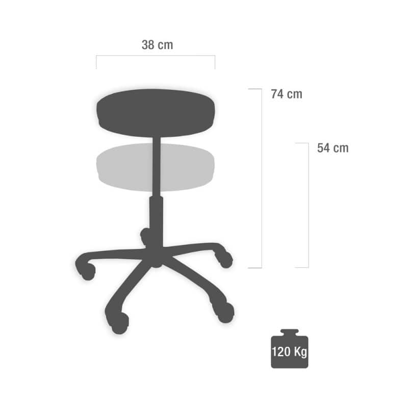 Medical Stool grey Medvana UK