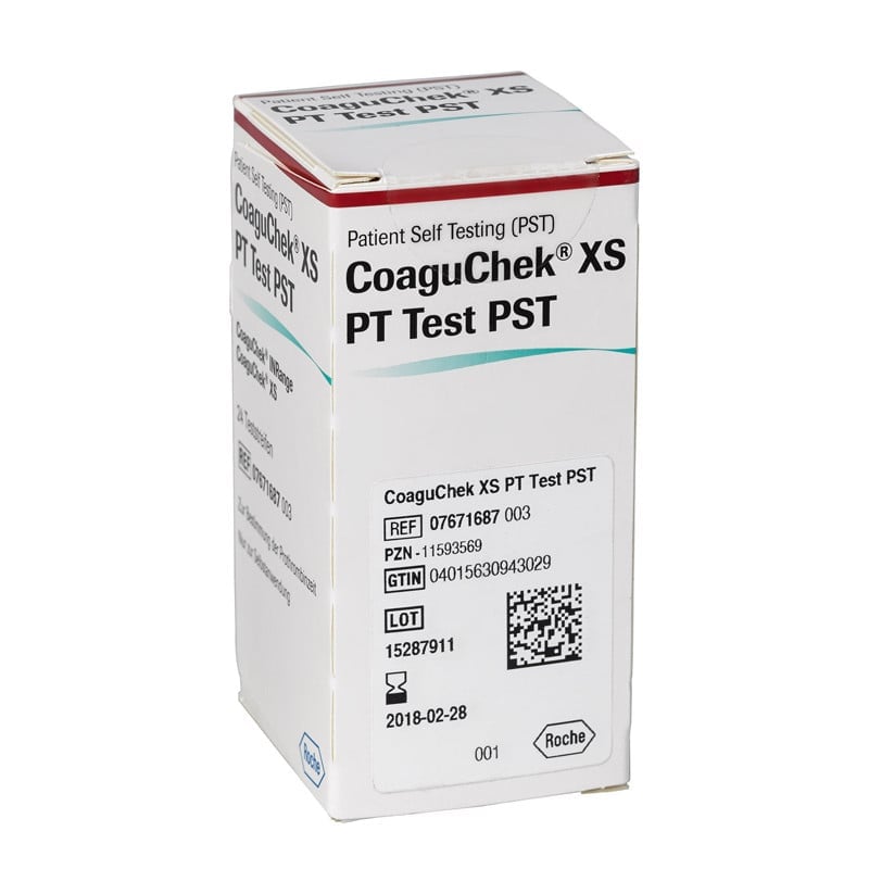 CoaguChek XS PT Test, PST Test Strips 2 tubes of 24 Strips Medvana UK