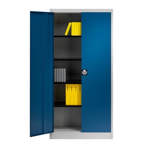Locking Cabinet 120 cm | graphite | pure white Medvana UK