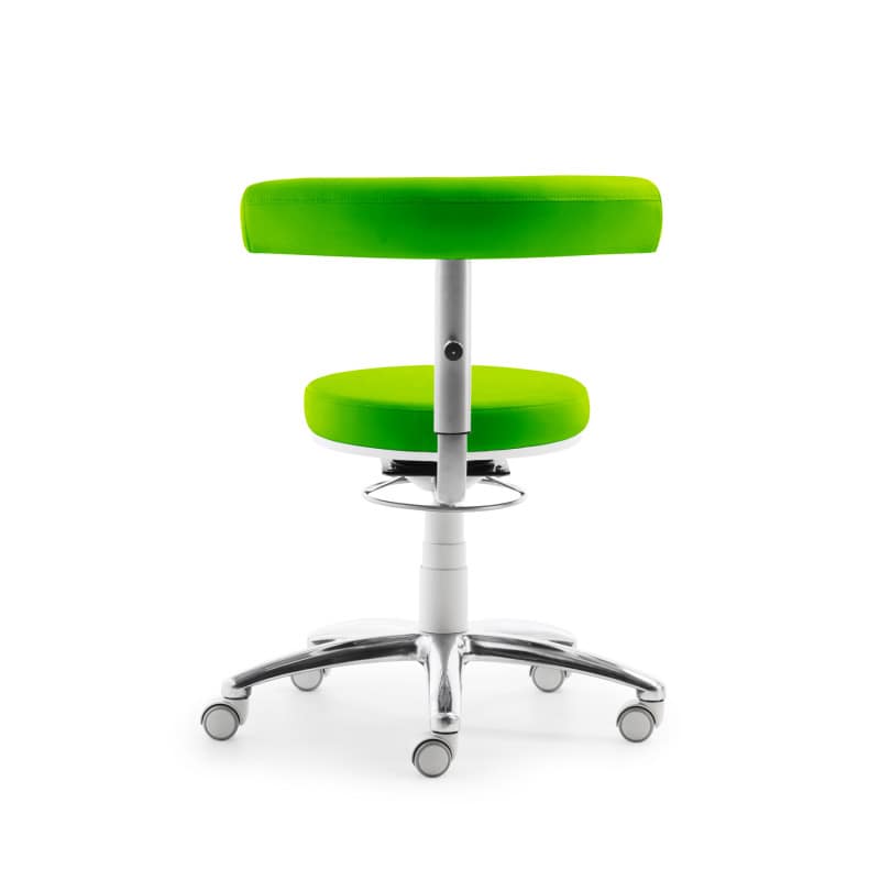 MyQuIZZ Practical Swivel Stool aluminium base | grey