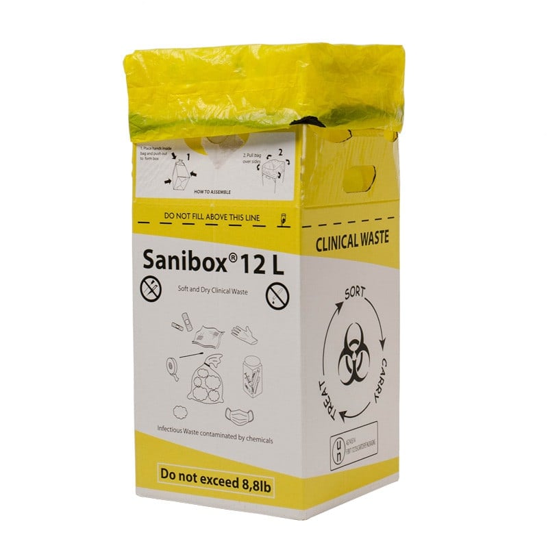 «Sanibox» Clinical Waste Box 50 Litres (tall) Medvana UK