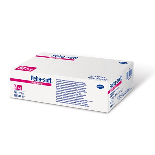 Peha-soft Nitrile White Gloves XS