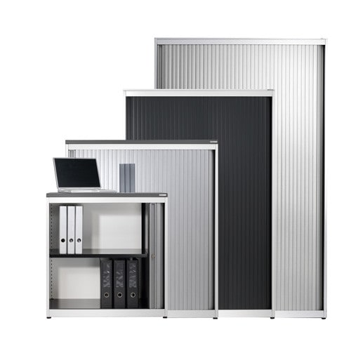 "contos" Tambour Cabinet 80.5 x 100 x 43.2 cm | anthracite