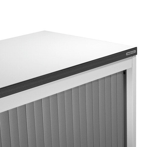 "contos" Tambour Cabinet 80.5 x 80 x 43.2 cm | light grey Medvana UK