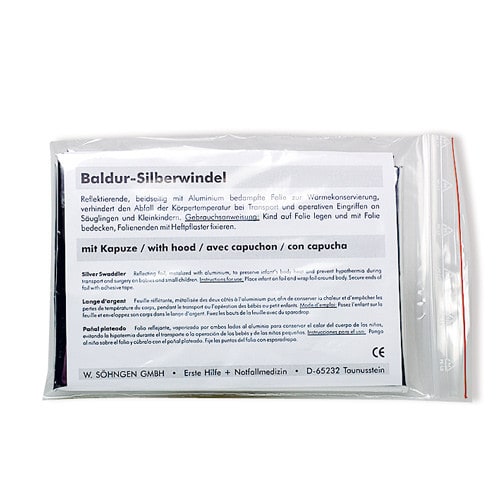 Baldur Silver Swaddler with Hood Medvana UK