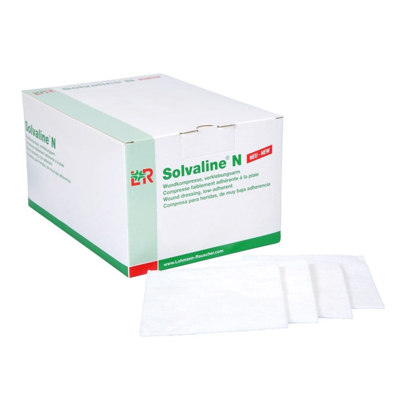 Solvaline N Wound Compresses Non-sterile | 10 x 10 cm Medvana UK