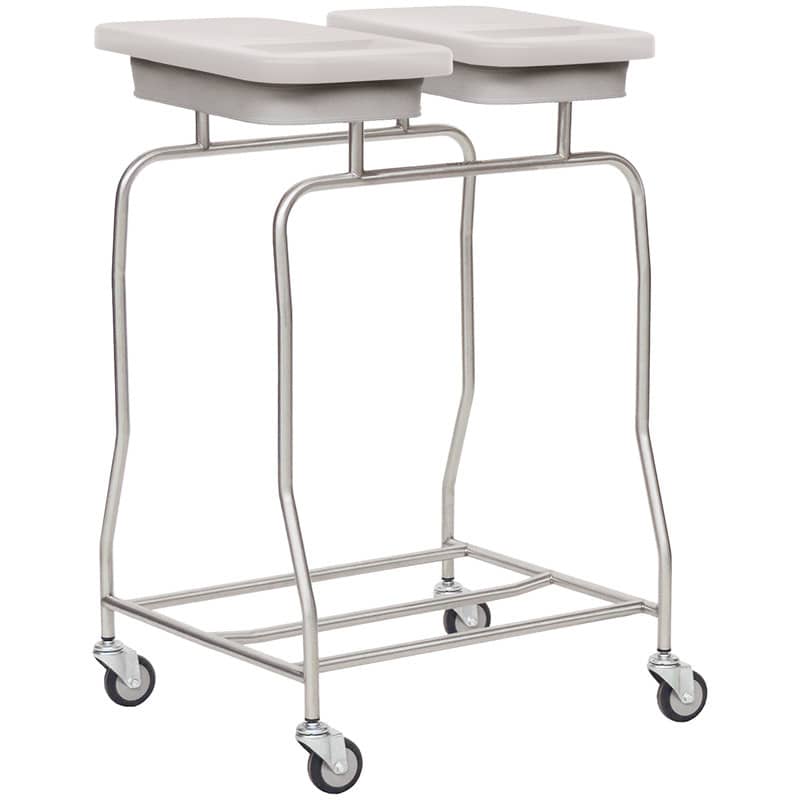 Laundry Trolley, 2 Compartments white | blue Medvana UK