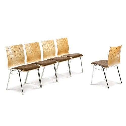 Upholstered Design Stackable Chair anthracite Medvana UK