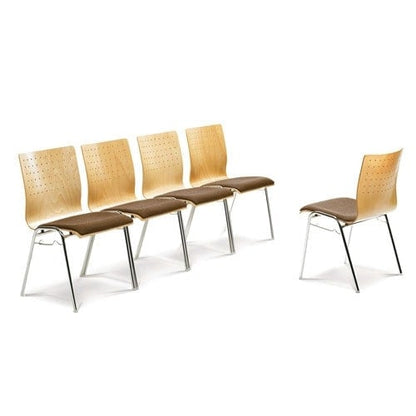 Upholstered Design Stackable Chair anthracite Medvana UK