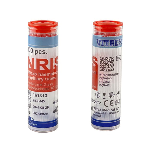 Hematocrit Capillary Tubes, heparinised Medvana UK