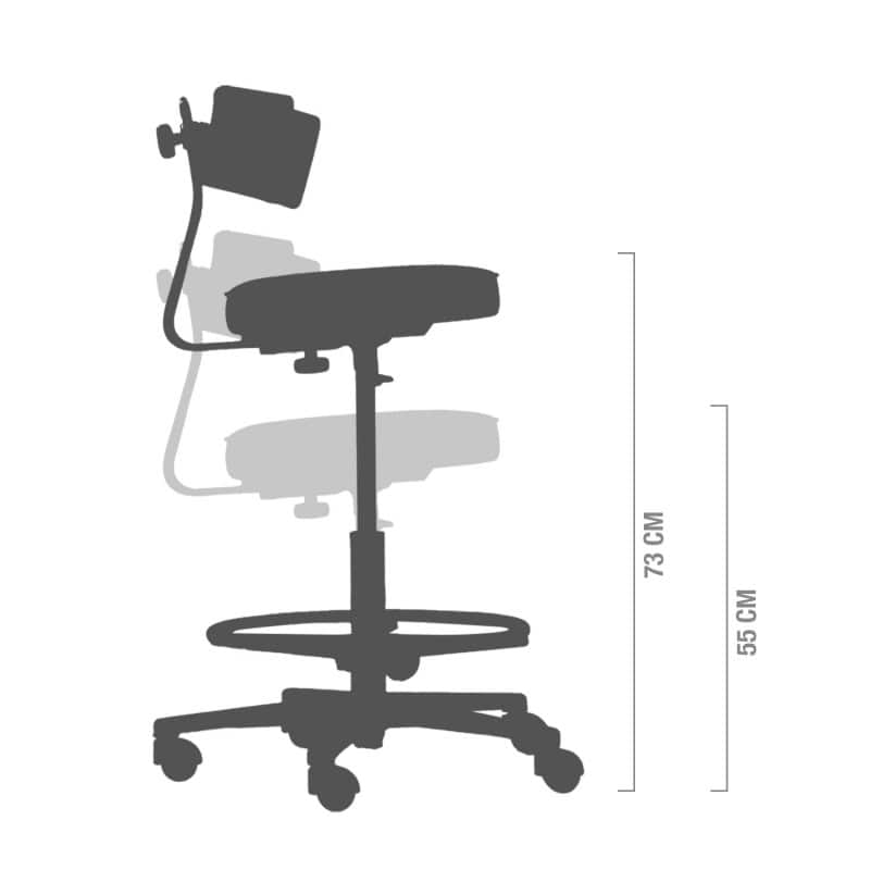 Lab Swivel Chair ice Medvana UK