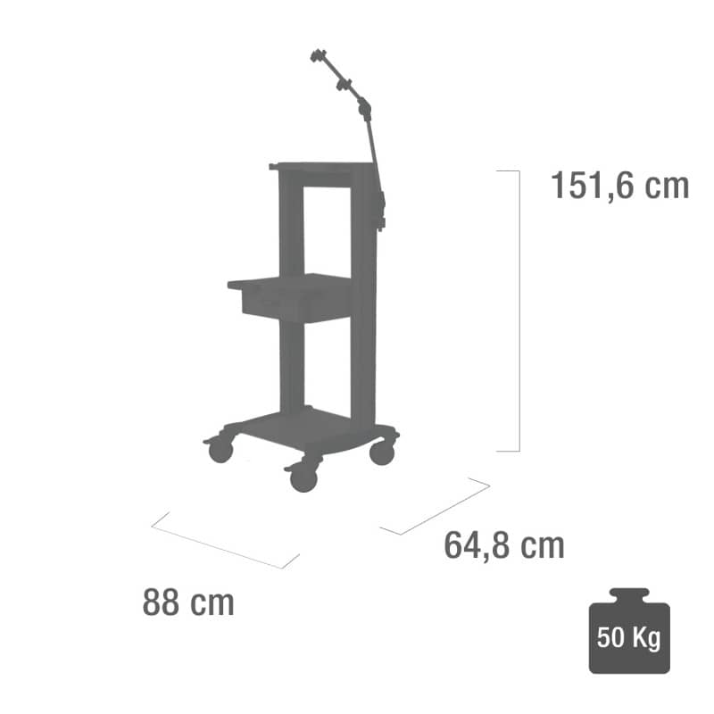 Haeberle Ergometry Trolley grey Medvana UK