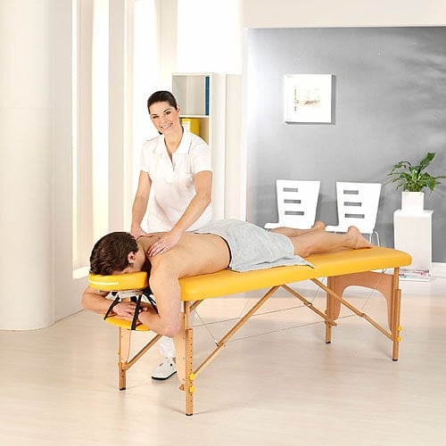 Portable Massage Table, “Bali” white Medvana UK