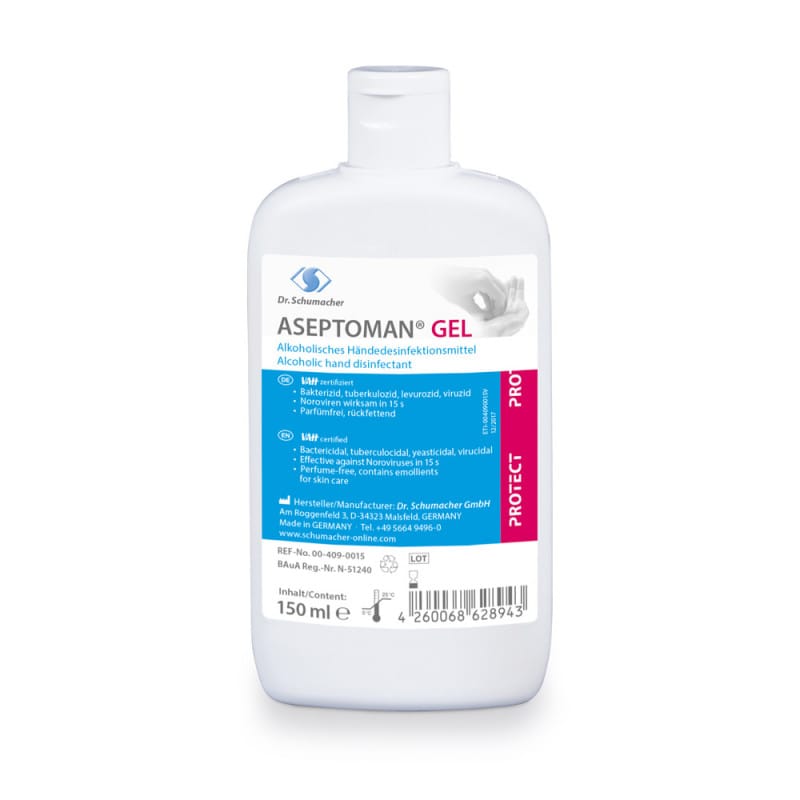 ASEPTOMAN Gel, Hand Sanitiser 150 ml Medvana UK