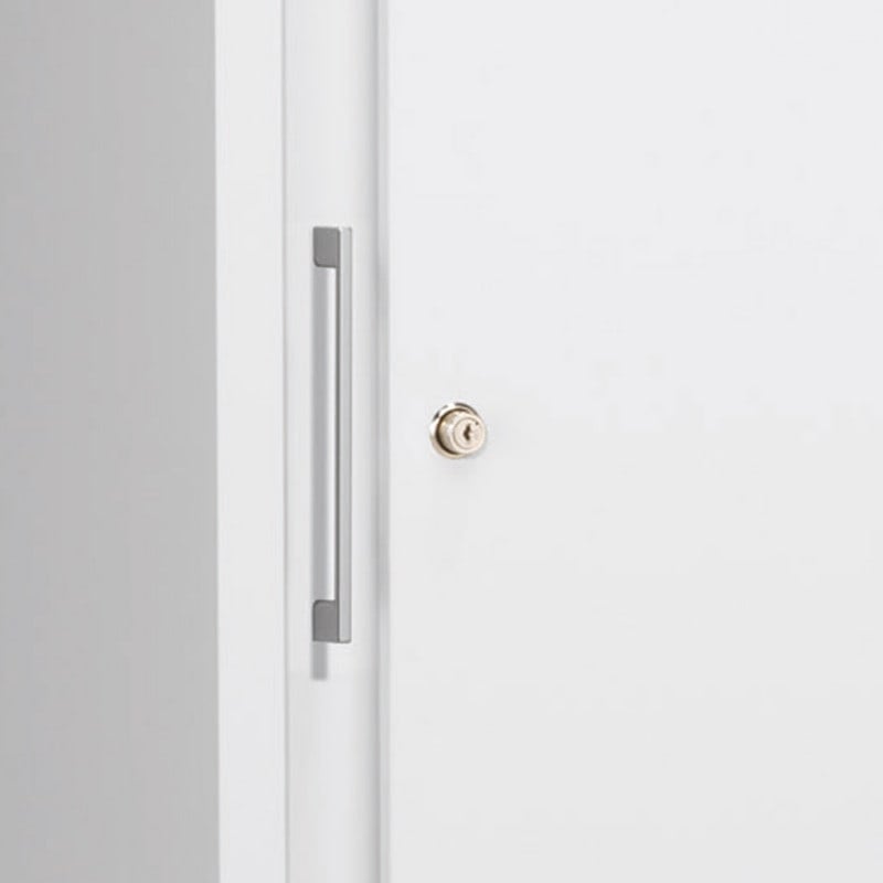 Mauser Sliding Door Cabinet 122.5 x 120 x 42 cm | canary yellow Medvana UK