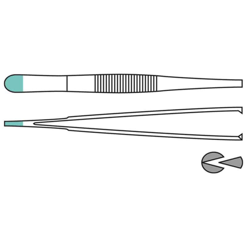 Standard Surgical Thumb Forceps, Straight, 14 cm Medvana UK