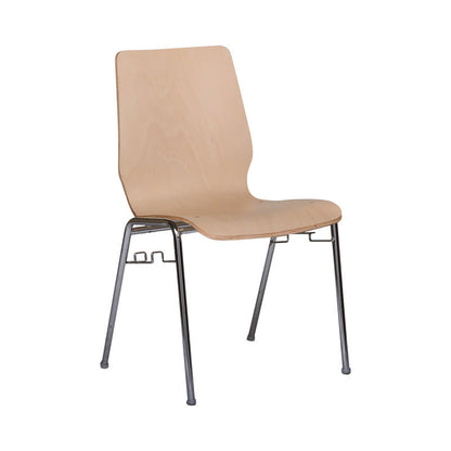 Stackable moulded ply chair Medvana UK