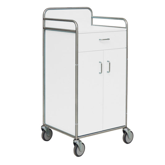 Mobile Cupboard Trolley white Medvana UK