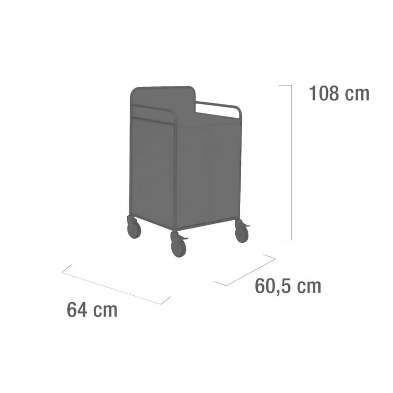 Cupboard Trolley orange Medvana UK