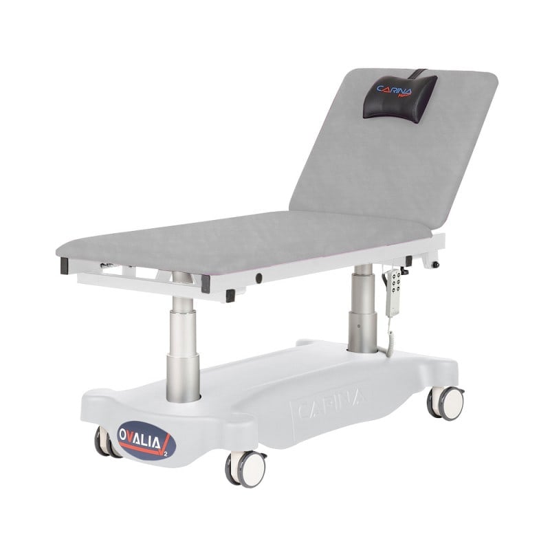 Two-Section Electric Exam Couch with manual control unit | petrol Medvana UK
