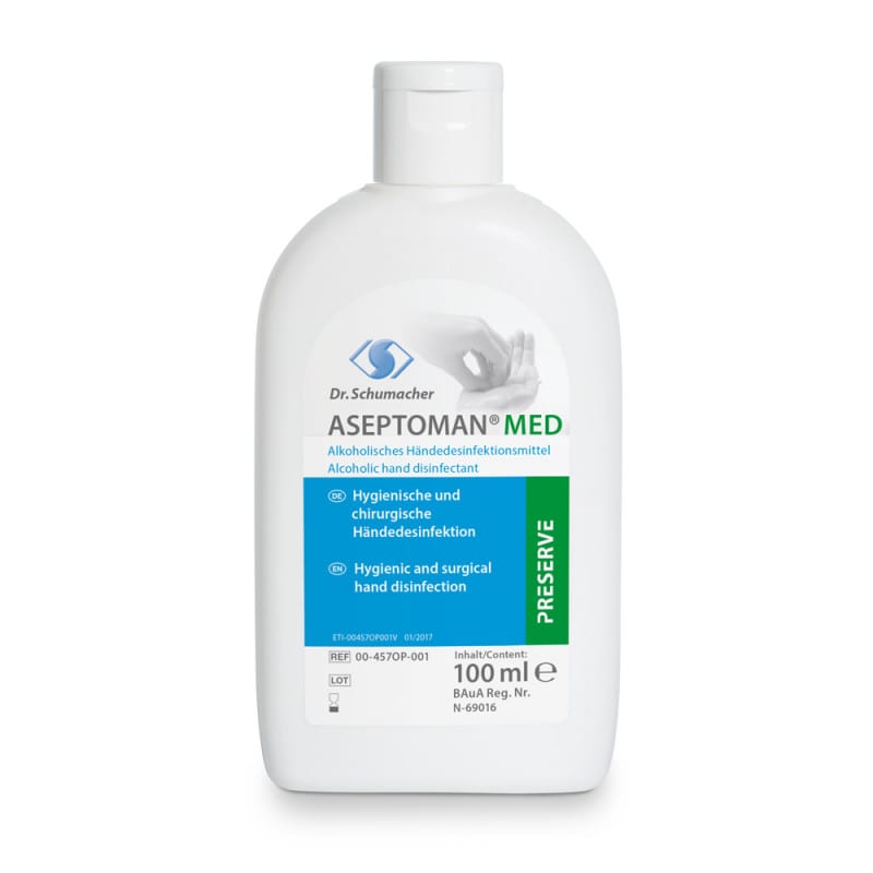 Aseptoman med 50 ml travel bottle Medvana UK