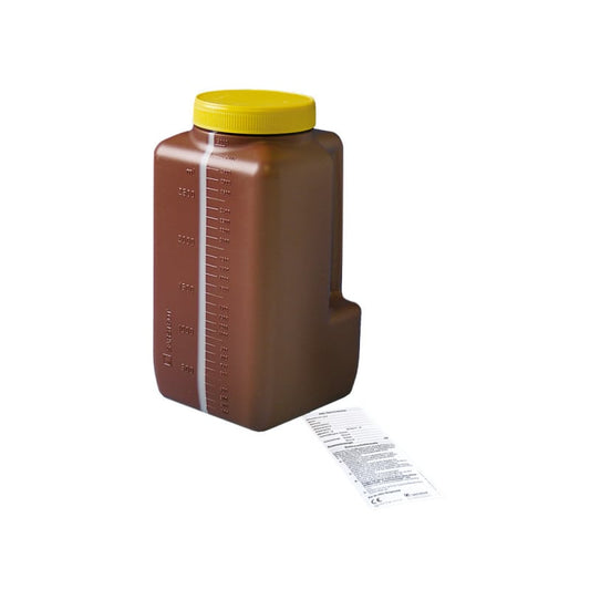 3-Litre Urinal Bottle with integrated transfer unit