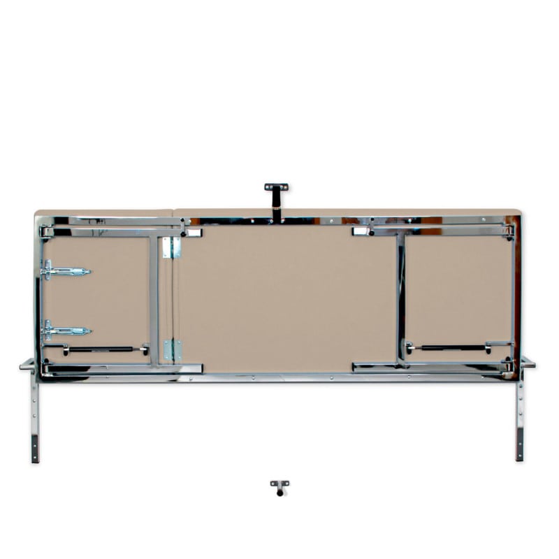 Fold Down Exam Table left | cactus green Medvana UK