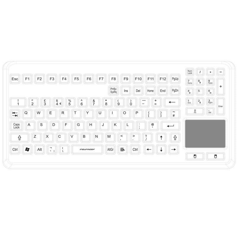 Silicone Keyboard with Touchpad US-EU Medvana UK