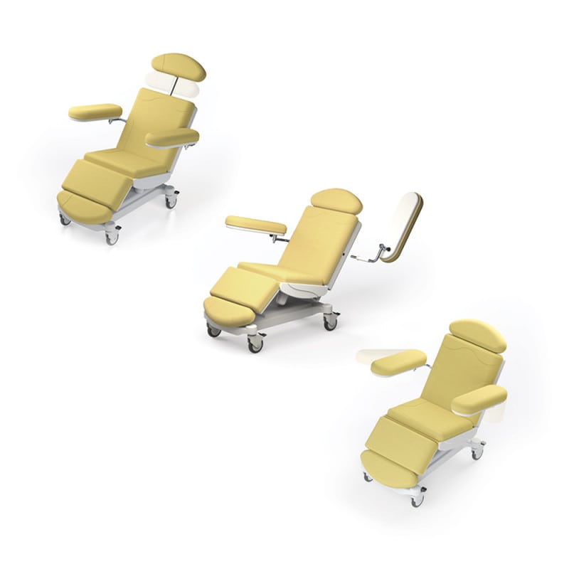 Phlebotomy and Dialysis Chair «Micra» coral Medvana UK