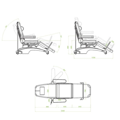 Dialysis Chair «Diasit» navy blue Medvana UK