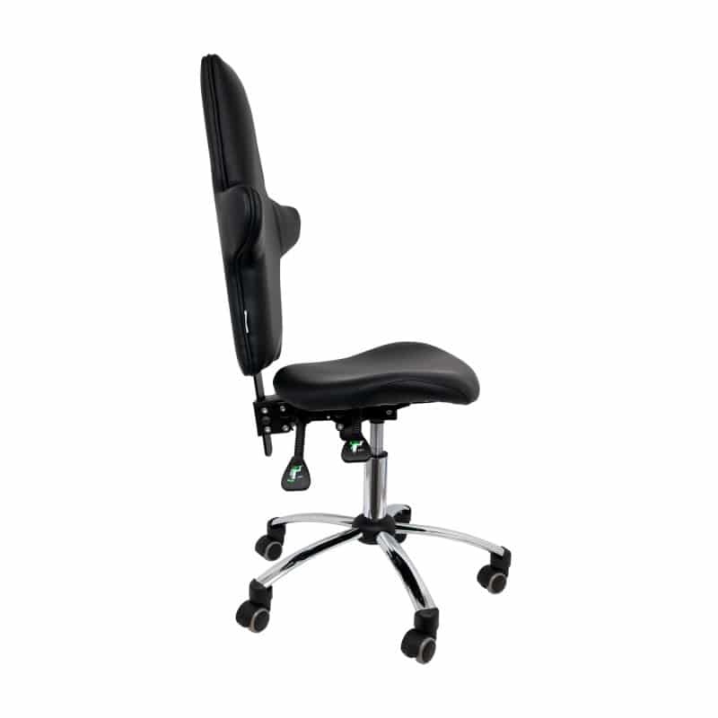 Swivel Chair with High Backrest black Medvana UK