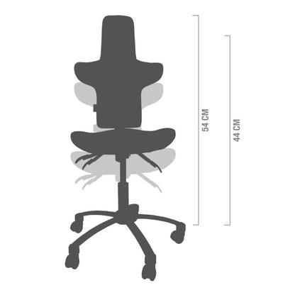 Swivel Chair with High Backrest black Medvana UK