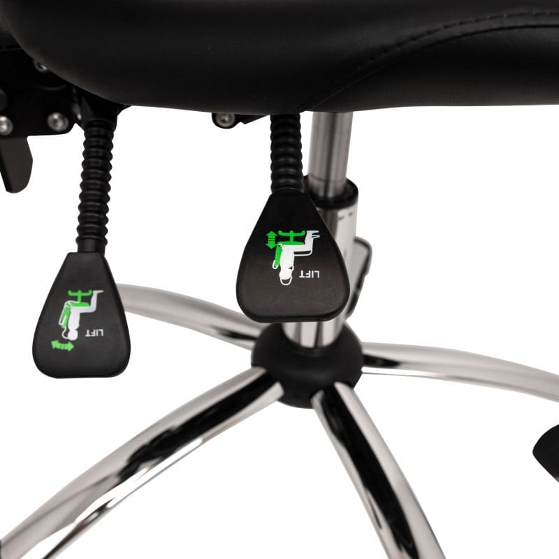 Swivel Chair with High Backrest black Medvana UK