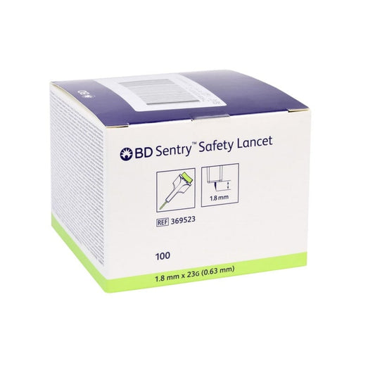 BD Sentry Safety Lancet 23G, green Medvana UK