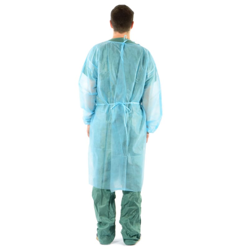 Disposable Gown made from PP Fleece blue Medvana UK