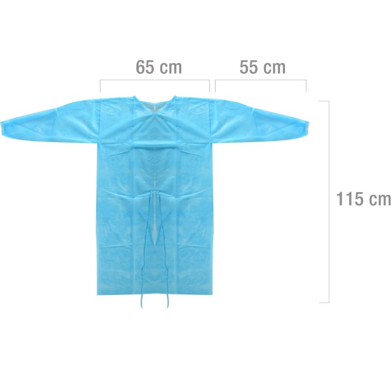 Disposable Gown made from PP Fleece green Medvana UK