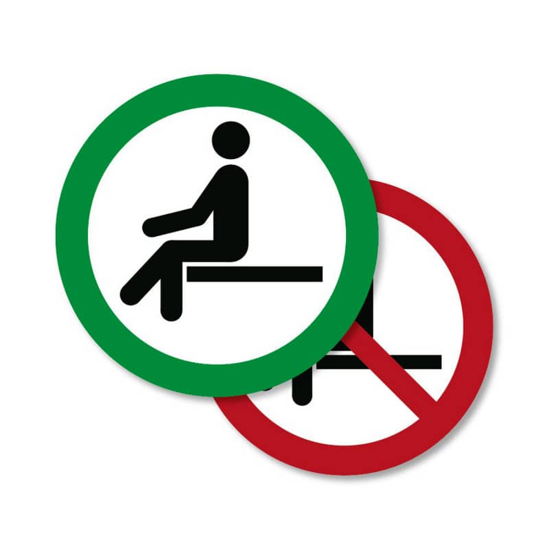 Sticker "sitting forbidden-allowed" Medvana UK