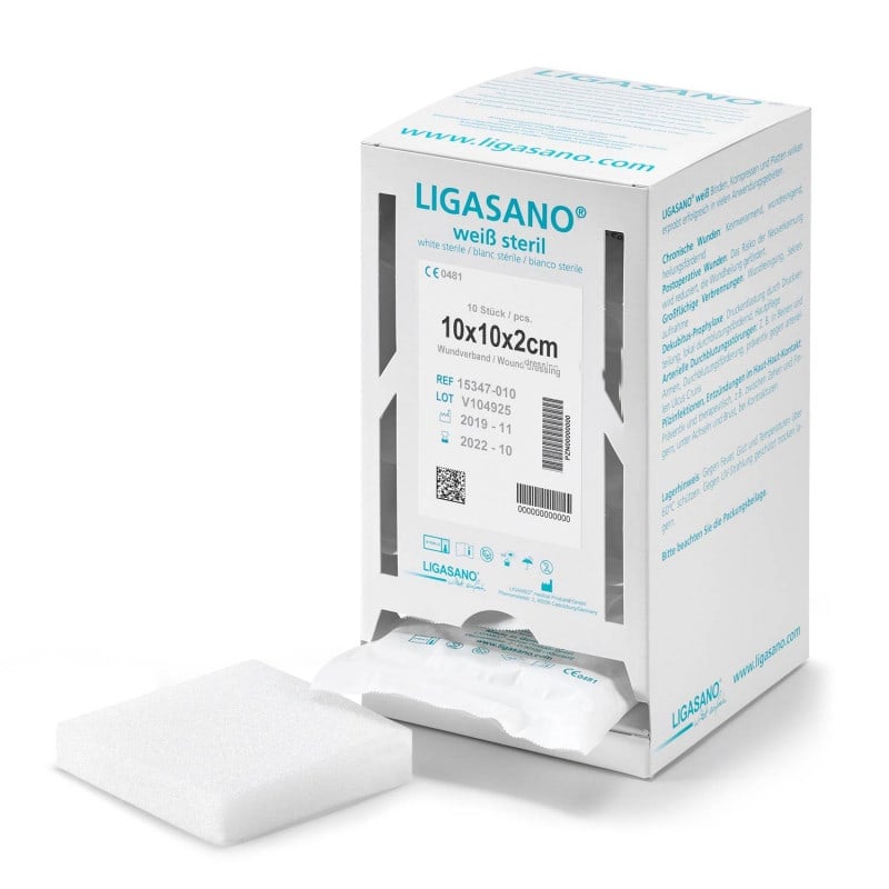 Ligasano White Foam Dressing in Dispenser Box Medvana UK
