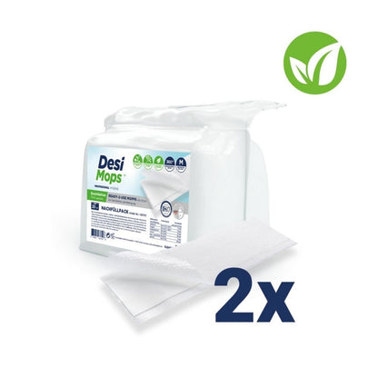 DesiMops Disinfectant Mops Refill Pack 20 m² (white), 2 x 20 PCS Medvana UK