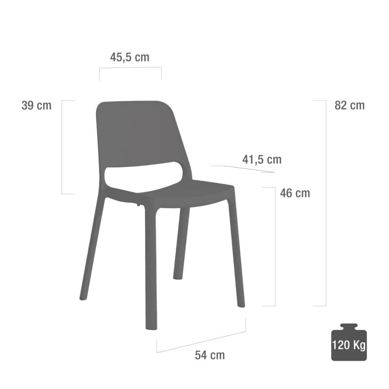 Stacking Chair white Medvana UK