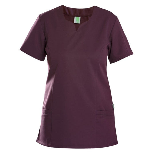 Women's TENCEL™ Scrub Top aubergine | 3XL