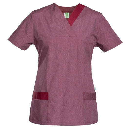 Women's Lightweight Scrub Top kiwi-light grey | L