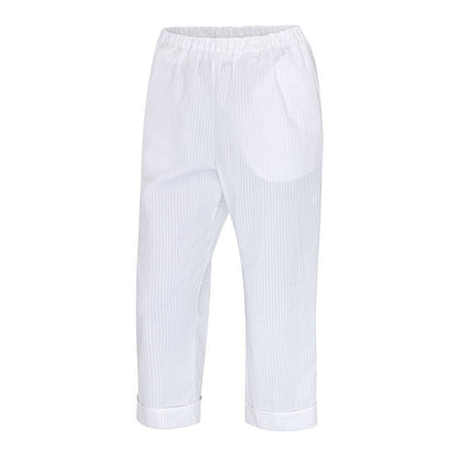 Women's Seersucker ¾ Length Trousers 36