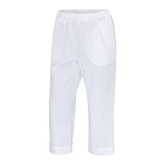 Women's Seersucker ¾ Length Trousers 38