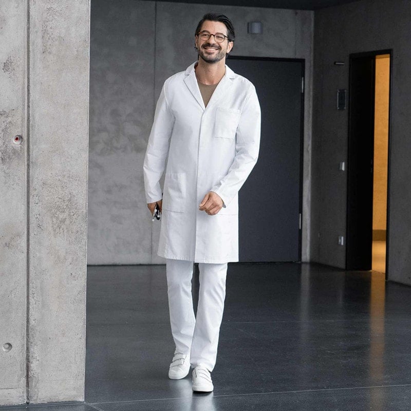 Men's Slim-Fit Lab Coat 50n Medvana UK