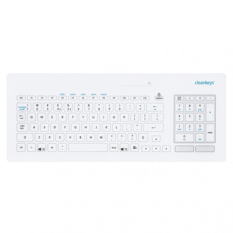 GETT CK5 Cleankeys® Glass Keyboard US-EU Medvana UK